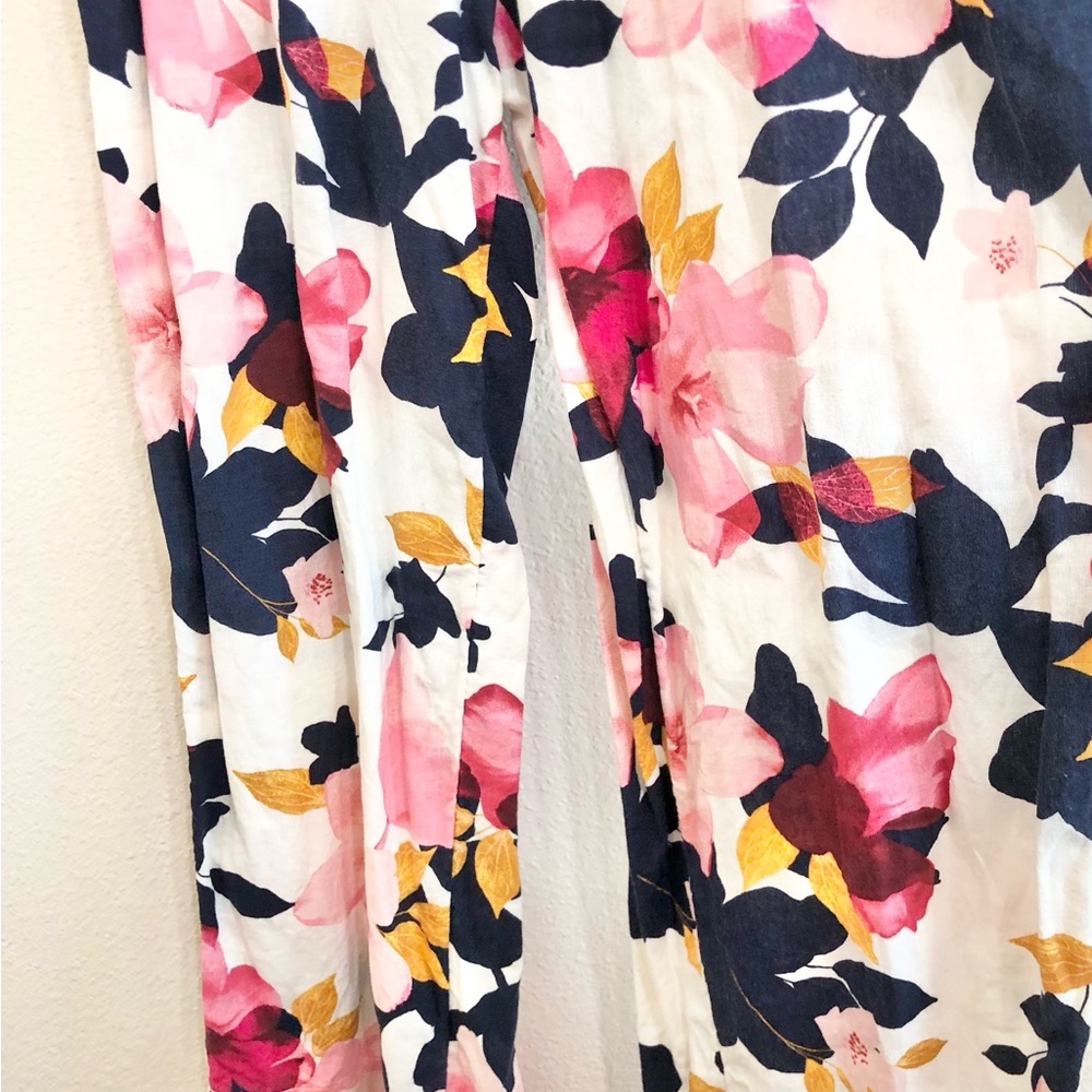 Old Navy Floral Jumpsuit in Pink, White, and Navy - Picture 2 of 6